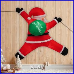Hanging Christmas Inflatables Wearing Christmas Hat, Blow up Christmas Ornaments