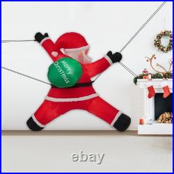 Hanging Christmas Inflatables Wearing Christmas Hat, Blow up Christmas Ornaments
