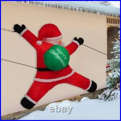 Hanging Christmas Inflatables Wearing Christmas Hat, Blow up Christmas Ornaments