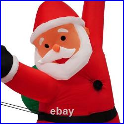 Hanging Christmas Inflatables Wearing Christmas Hat, Blow up Christmas Ornaments
