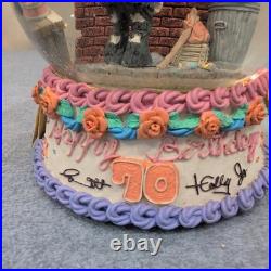 Happy 70th Birthday Signed Emmett Kelly Jr. Snow Globe Musical Clown Baker