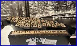 Happy Halloween Countdown Calendar Wooden Raven Black Crow Decoration Spooky Happy Halloween Countdown Calendar Wooden Raven Black Crow Decoration Spooky