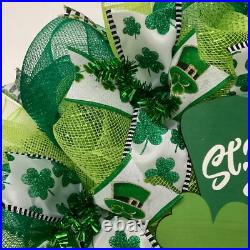 Happy St Patrick's Day Wreath with Leprechaun Hat