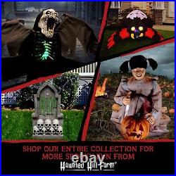 Haunted Hill Farm 9-Ft. Pre-Lit Trick or Treat Walkway Arch Inflatable Yard D