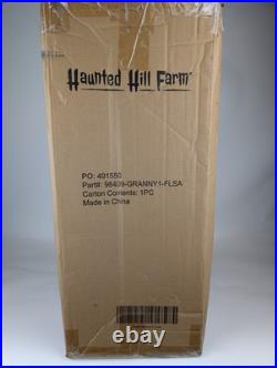 Haunted Hill Farm Life-Size 2.9-Ft Animatronic Gravely Granny Tekky Halloween