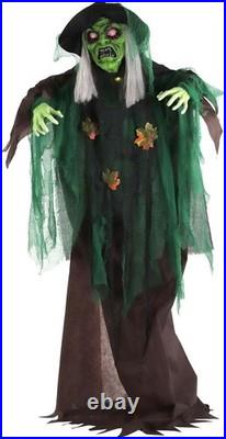 Haunted Hill Farm Talking Forest Witch Halloween 6ft Standing Haunted Hill Farm Talking Forest Witch Halloween 6ft Standing