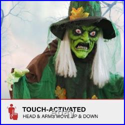 Haunted Hill Farm Talking Forest Witch Halloween 6ft Standing Haunted Hill Farm Talking Forest Witch Halloween 6ft Standing