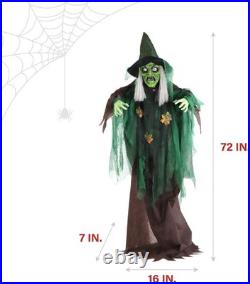 Haunted Hill Farm Talking Forest Witch Halloween 6ft Standing Haunted Hill Farm Talking Forest Witch Halloween 6ft Standing