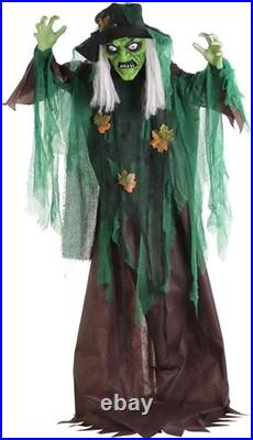 Haunted Hill Farm Talking Forest Witch Halloween 6ft Standing Haunted Hill Farm Talking Forest Witch Halloween 6ft Standing