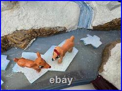Hawthorn Village Rudolphs Christmas Cove Light Up Red-Nosed Reindeer Sculpture
