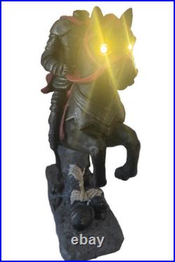 Headless Horseman LED Lighted Decor 15.75 Gothic Halloween Tabletop New NWT