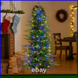 Hivvago Warm White LED Christmas Tree Prelit Artificial in 6ft 7.5ft 9ft Sizes