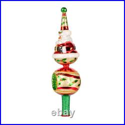 Ho Ho Holly Cheer Finial Tree Topper