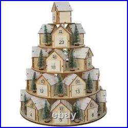 Hobby Lobby Light Up 5-Tiered Christmas Tree Village Rotating Advent Calendar