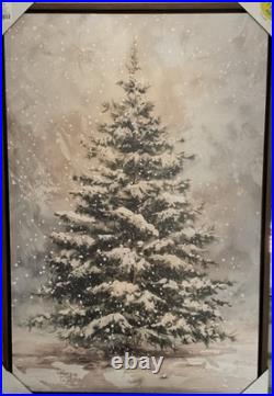 Hobby Lobby Snowy Tree Light Up Canvas Wall Decor