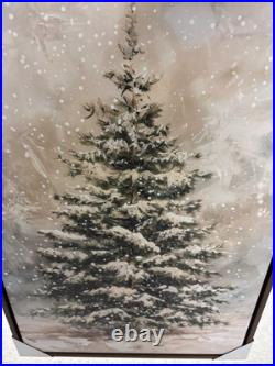 Hobby Lobby Snowy Tree Light Up Canvas Wall Decor