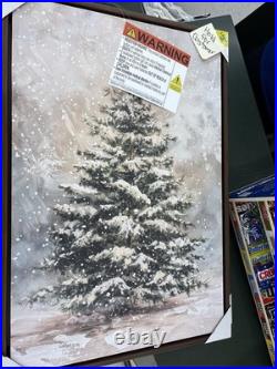 Hobby Lobby Snowy Tree Light Up Canvas Wall Decor