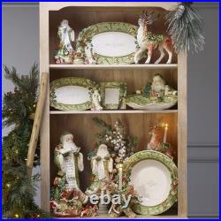 Holiday Home Green Santa Serving Decor Bowl, 13.5 Inch