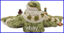 Holiday Home Green Santa Serving Decor Bowl, 13.5 Inch