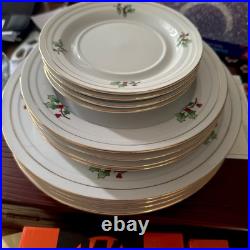Holiday Hostess Christmas Tree with Holly Plates 8 Lunch Salad Set of 3 Holiday Hostess Christmas Tree with Holly Plates 8 Lunch Salad Set of 3