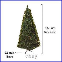 Holiday Lane 7.5 Foot 600 Clear Multi-Function LED Christmas Tree