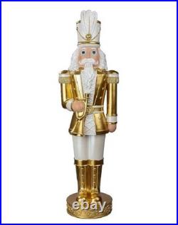 Holiday Living 3FT Freestanding Gold and White Nutcracker Holiday Decoration