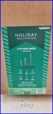 Holiday Living 3-Count Color Changing LED Lights String Christmas Trees 3-ft, 4