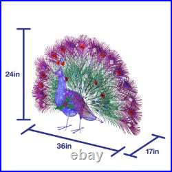 Holiday Living 3-ft LED Multicolor Twinkling Peacock Holiday Decoration
