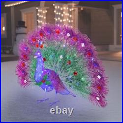 Holiday Living 3-ft LED Multicolor Twinkling Peacock Holiday Decoration