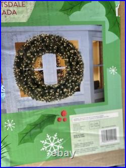 Holiday Living 60in pine wreath Outdoor Christmas Pre Lit new