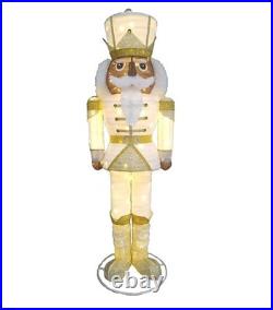 Holiday Living 6FT Freestanding Black Nutcracker Yard Decoration with White LED