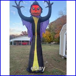 Holiday Living Airblown Fire and Ice Pumpkin Reaper Inflatable