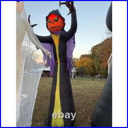 Holiday Living Airblown Fire and Ice Pumpkin Reaper Inflatable