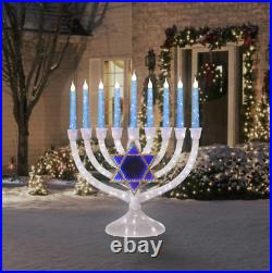 Holiday Living Menorah Pre-Lit Fabric Free standing decoration Menorah LED Light Holiday Living Menorah Pre-Lit Fabric Free standing decoration Menorah LED Light