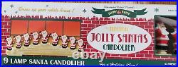 Holiday Splendor 9 Count Santa Light Candolier by Shiny Brite HTF RARE