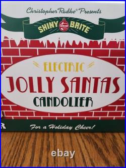 Holiday Splendor 9 Count Santa Light Candolier by Shiny Brite HTF RARE