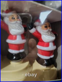 Holiday Splendor 9 Count Santa Light Candolier by Shiny Brite HTF RARE