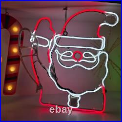 Holiday-Themed Neon Light Display with Gingerbread Man Santa Candy, PICK UP ONLY