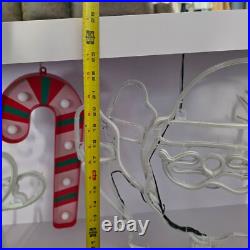 Holiday-Themed Neon Light Display with Gingerbread Man Santa Candy, PICK UP ONLY