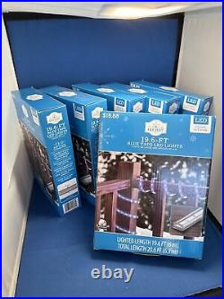 Holiday Time 19.6 ft Tape LED Light Blue Color Brand New In Box Lot Of 6