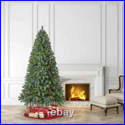 Holiday Time 7.5' Color Change LED Kennedy Fir Artificial Christmas Tree New