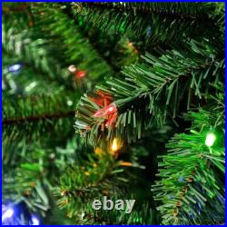 Holiday Time 7.5' Color Change LED Kennedy Fir Artificial Christmas Tree New