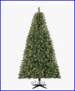 Holiday Time 7.5 ft Pre-lit KENNEDY FIR CHRISTMAS TREE with Changing Lights NIB
