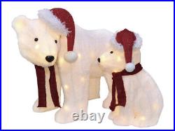 Holiday WInter Polar Bears LED Lighted Large Outdoor Christmas Decor NEW
