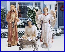 Holy Family Nativity Scene Outdoor Metal 4-Piece Set Includes Baby Jesus Jose Holy Family Nativity Scene Outdoor Metal 4-Piece Set Includes Baby Jesus Jose