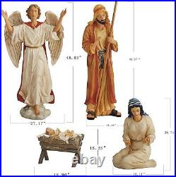 Holy Family Nativity Scene Outdoor Metal 4-Piece Set Includes Baby Jesus Jose Holy Family Nativity Scene Outdoor Metal 4-Piece Set Includes Baby Jesus Jose