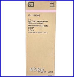 Home Accents 3 FT LED Jumbo GREEN Bulb Battery Operated Yard Decor Blow Mold