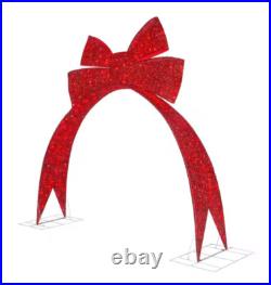 Home Accents 9.5 ft. Giant Twinkling LED Red Bow Archway Holiday Decoration NEW