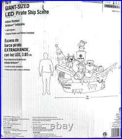 Home Accents Holiday 10ft LED Pirate Ship Shivering Timbers Christmas Inflatable