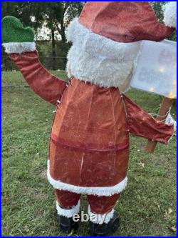 Home Accents Holiday 5 Ft. LED Santa With Merry Christmas & Sign Outside Deco